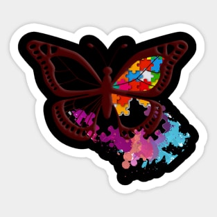 Butterfly Puzzle Colorful Costume Gift Sticker
